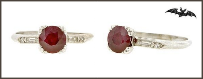 Devilishly Glamorous Ruby and Diamond Engagement Ring of the Week