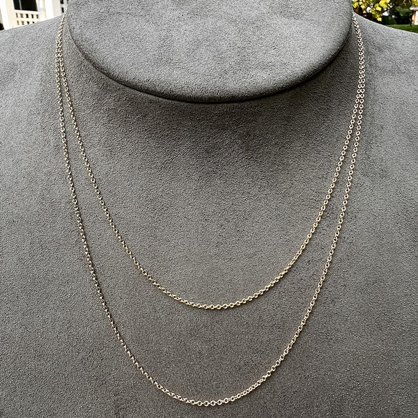 14k Cable Chain sold by Doyle and Doyle an antique and vintage jewelry boutique