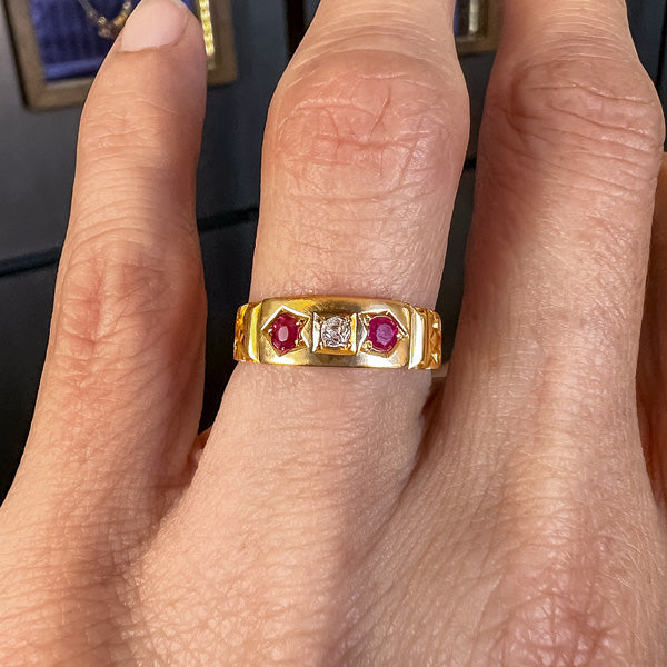 Victorian Old Mine Ruby Ring