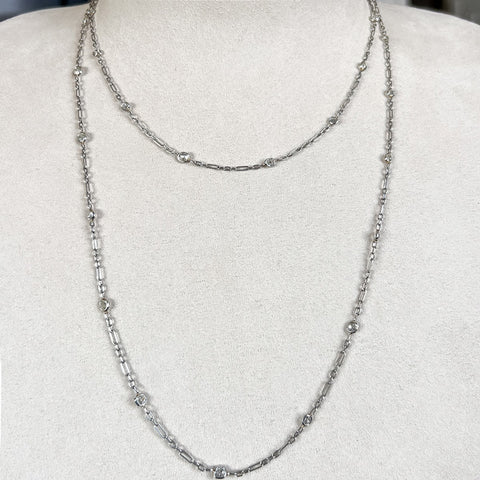Vintage Diamond Chain Necklace sold by Doyle and Doyle an antique and vintage jewelry boutique