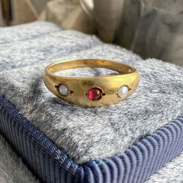 Antique Colored Stone Baby Ring - Main Image