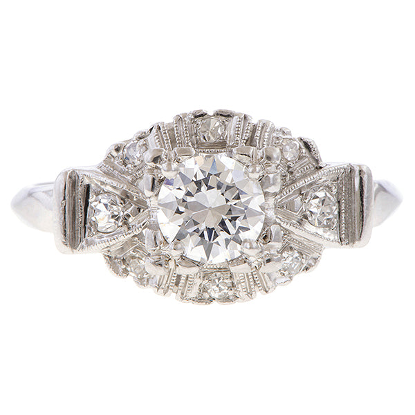 Art Deco Diamond Engagement Ring, 0.51ct. sold by Doyle and Doyle an antique and vintage jewelry boutique