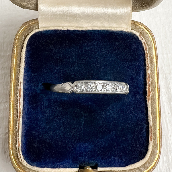 Art Deco Diamond Wedding Band sold by Doyle and Doyle an antique and vintage jewelry boutique