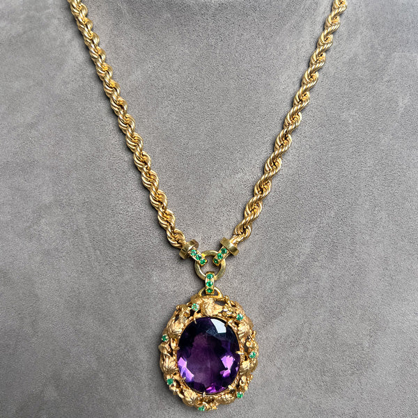 Antique Amethyst Necklace sold by Doyle and Doyle an antique and vintage jewelry boutique