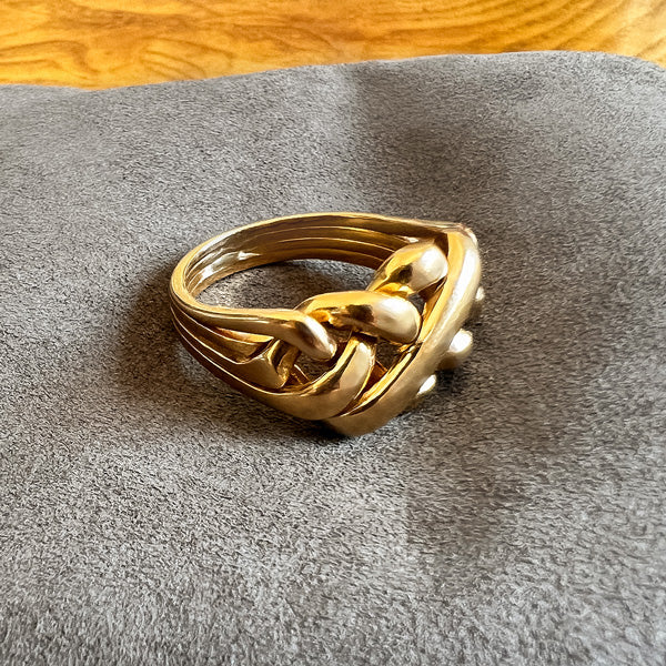 Vintage Knot Ring sold by Doyle and Doyle an antique and vintage jewelry boutique
