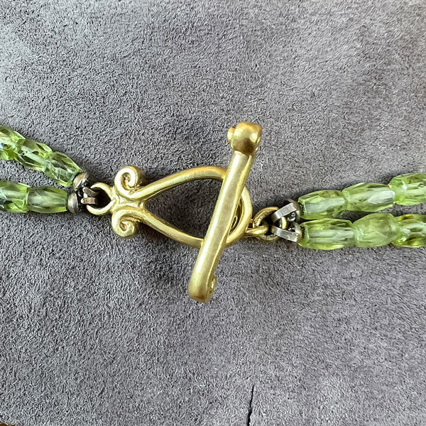 Vintage Peridot Bead Necklace sold by Doyle and Doyle an antique and vintage jewelry boutique