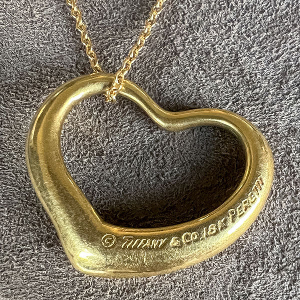 Vintage Tiffany Co Elsa Peretti Floating Heart Pendant