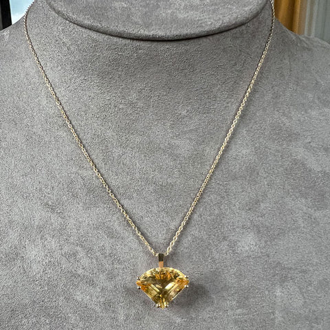 Vintage Citrine Pendant sold by Doyle and Doyle an antique and vintage jewelry boutique