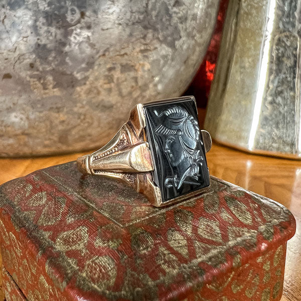 Vintage Hematite Intaglio Ring - Main Image