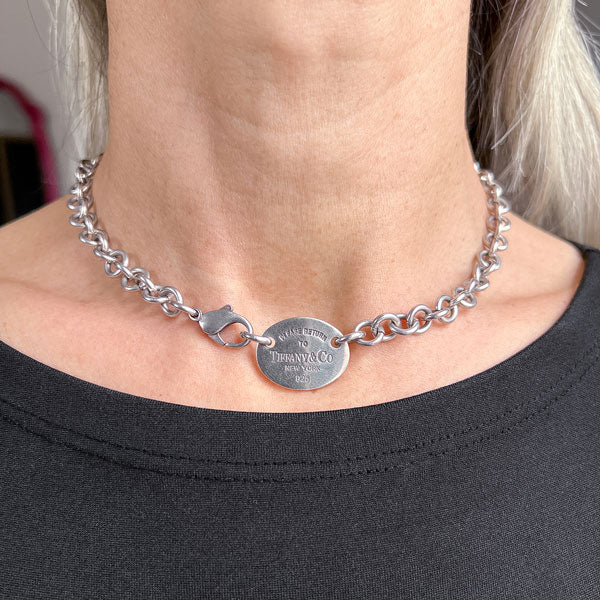 Vintage Tiffany & Co Dog Tag Necklace