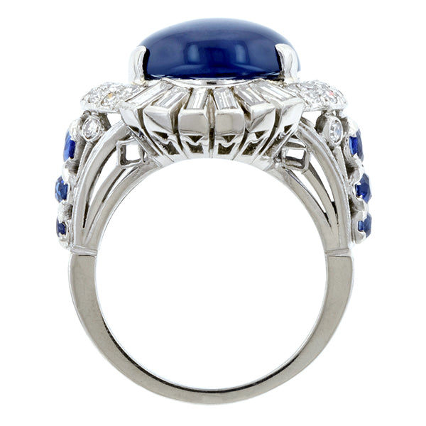 Vintage Sapphire & Diamond Cocktail Ring