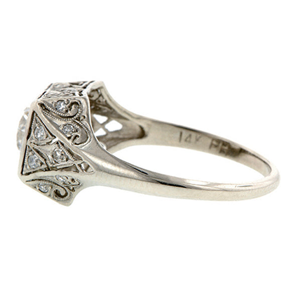 Vintage Engagement Ring, RBC Diamond, sold by Doyle & Doyle an antique and vintage jewelry store.