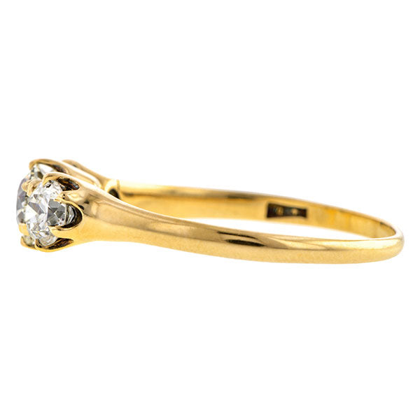 Antique Three Stone Diamond Engagement Ring