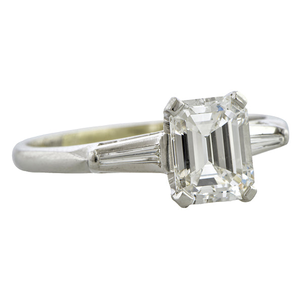 Vintage Engagement Ring, Emerald 1.22ct.