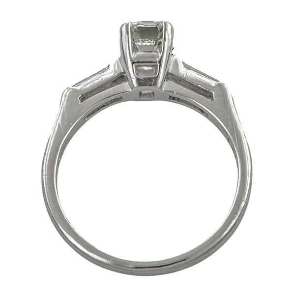 Vintage Engagement Ring, Emerald cut 1.01ct.