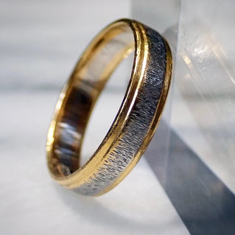 Vintage Platinum & 24k Gold Band sold by Doyle & Doyle vintage and antique jewelry boutique.