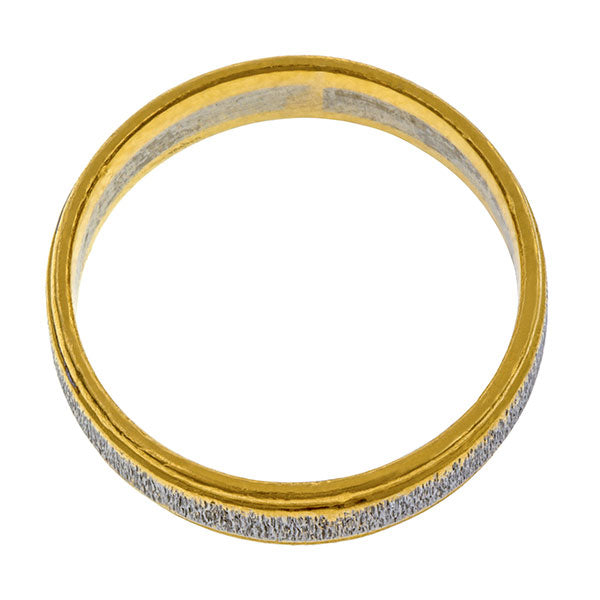Vintage Platinum & 24k Gold Band sold by Doyle & Doyle vintage and antique jewelry boutique.
