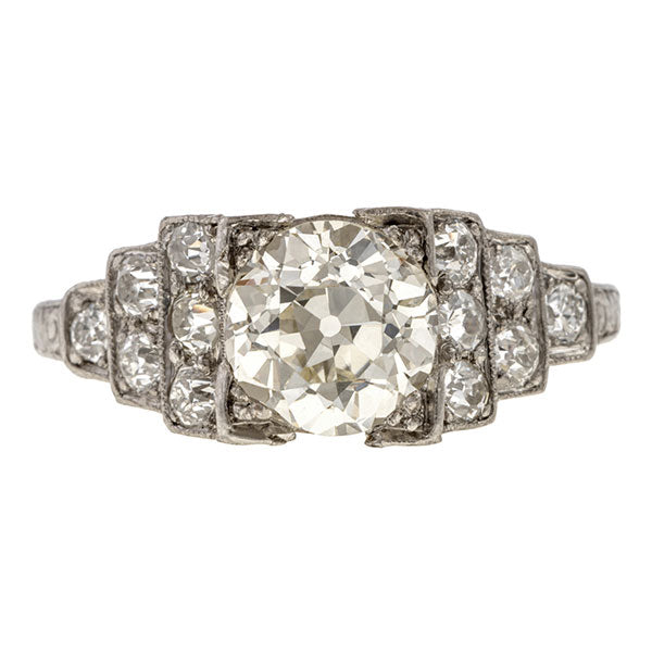 Art Deco Engagement Ring, Old Euro