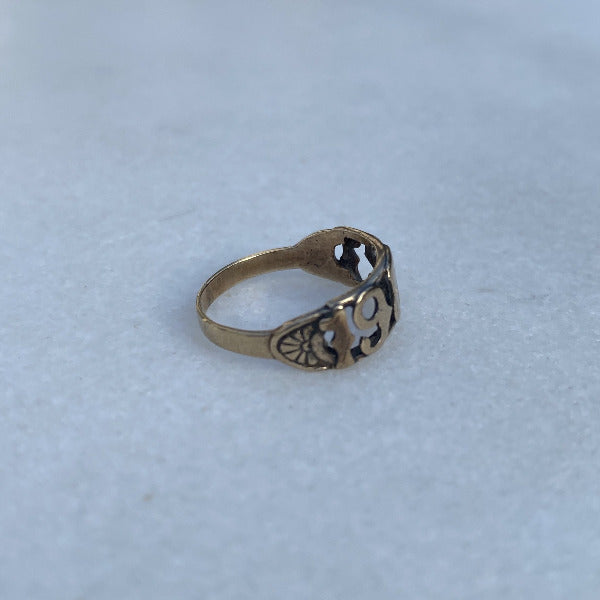 Vintage "1921" Date Ring Sold by Doyle & Doyle an antique and vintage jewelry boutique.