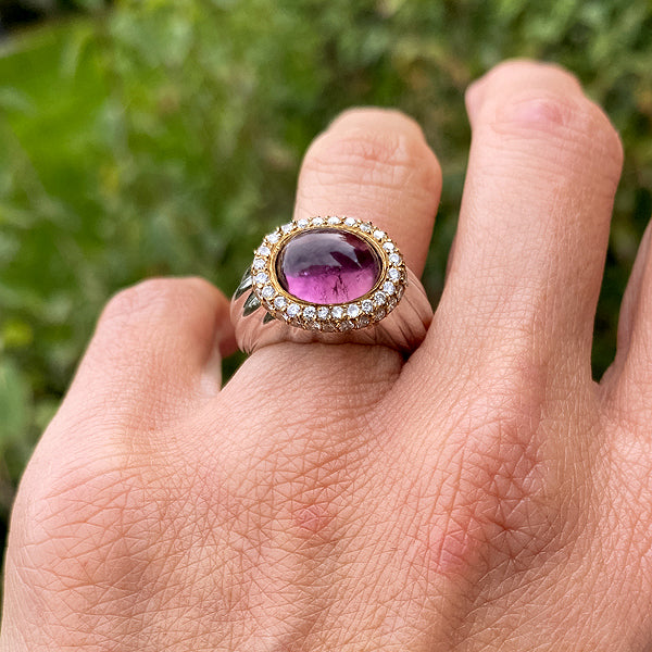 Estate Amethyst Diamond Ring - Main Image