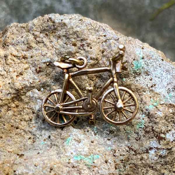 Antique Bike Charm sold by Doyle and Doyle an antique and vintage jewelry boutique