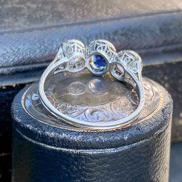 Edwardian Sapphire & Diamond Ring sold by Doyle and Doyle an antique and vintage jewelry boutique