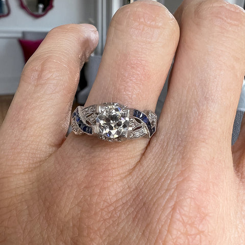 Art Deco Engagement Ring, TRB 0.90ct. sold by Doyle and Doyle an antique and vintage jewelry boutique