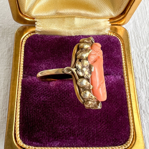 Victorian Cameo Ring sold by Doyle and Doyle an antique and vintage jewelry boutique
