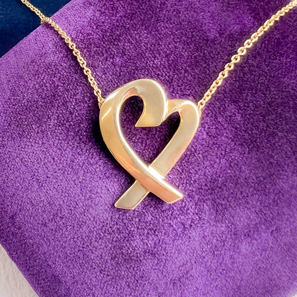 Vintage Paloma Picasso for Tiffany Co Loving Heart Pendant