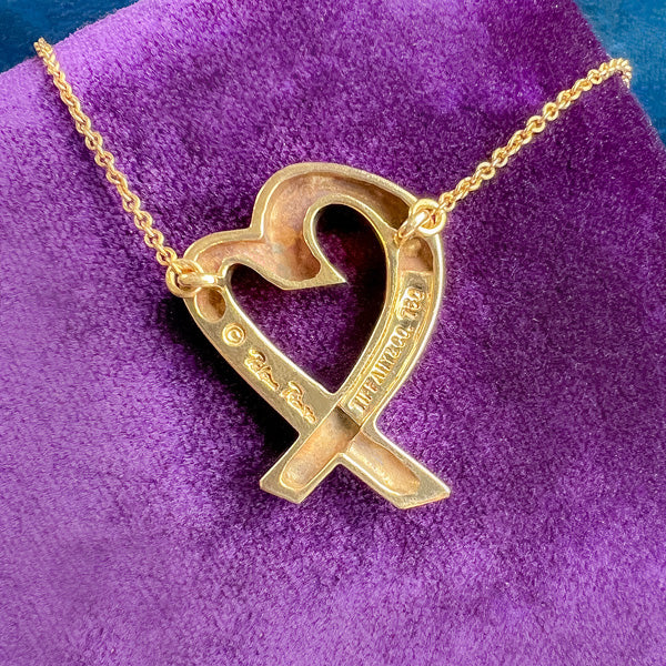 Vintage Paloma Picasso for Tiffany Co Loving Heart Pendant