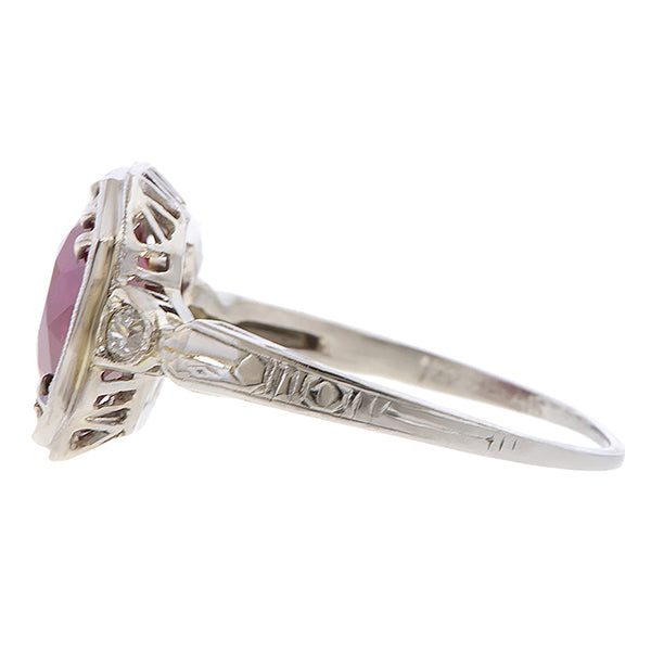 Art Deco Ruby Ring, 2.73ct, sold by Doyle and Doyle an antique and vintage jewelry boutique
