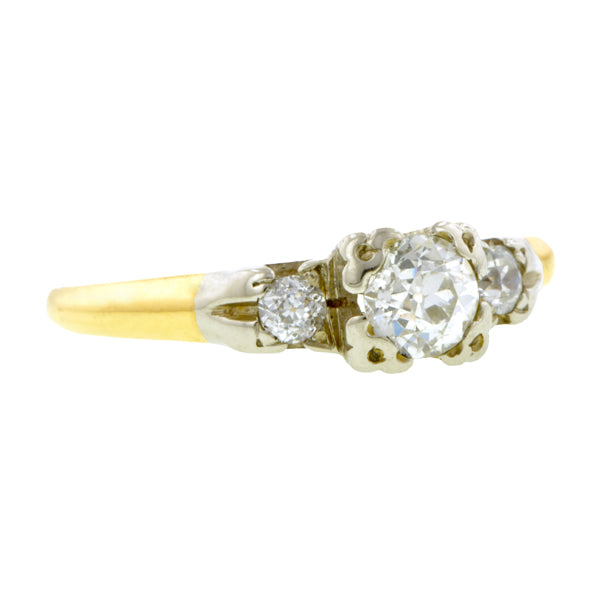 Art Deco Diamond Engagement Ring, Old Euro 0.37ct::Doyle & Doyle
