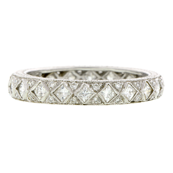 French Cut & Round Diamond Eternity Wedding Band Ring, from Doyle & Doyle jewelry