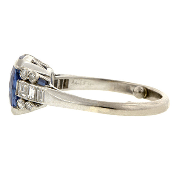 Art Deco Sapphire & Diamond Ring