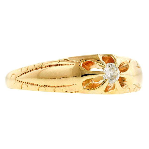 Victorian Belcher Set Diamond Ring