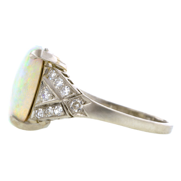 Art Deco Opal & Diamond Ring:: Doyle & Doyle
