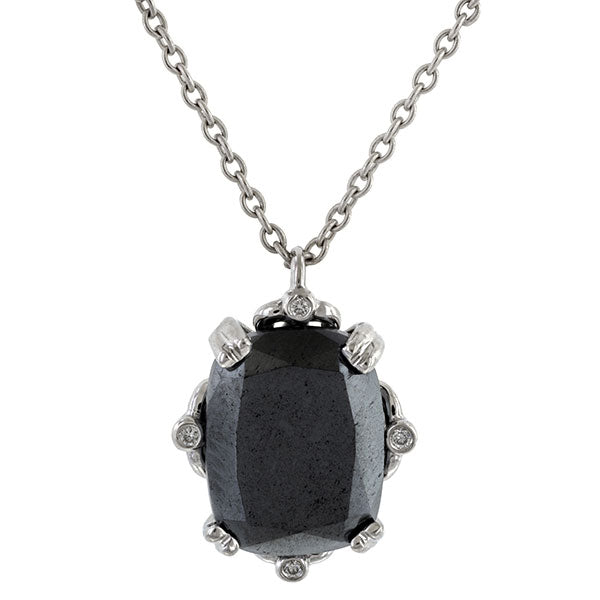 Cushion Gemstone & Diamond Necklace- Heirloom by Doyle & Doyle