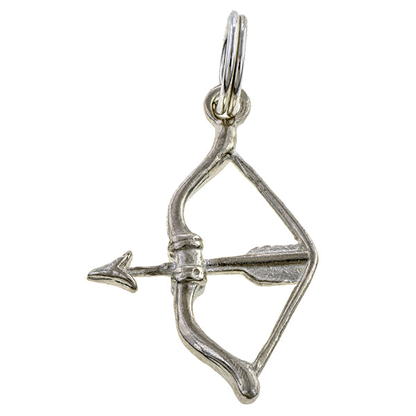 Bow & Arrow Charm in sterling silver, Heirloom by Doyle & Doyle collection. From Doyle & Doyle jewelry.
