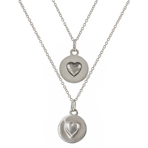 You and Me Sphere Heart Pendant Necklace sold by Doyle and Doyle an antique and vintage jewelry boutique