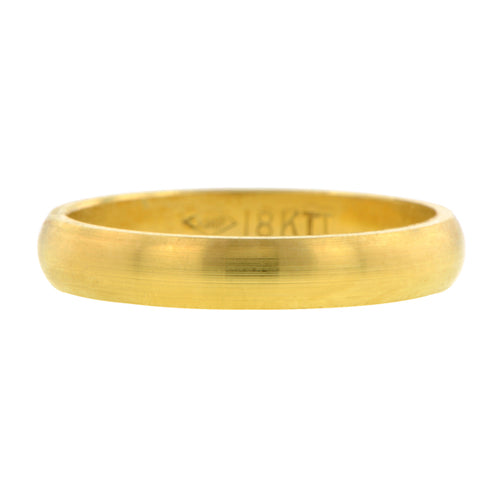 Contemporary ring: a Yellow Gold18k Half Round Band 3mm sold by Doyle & Doyle vintage and antique jewelry boutique.