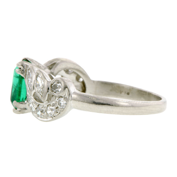 Vintage Emerald & Diamond Ring, EM 1.23ct:: Doyle & Doyle