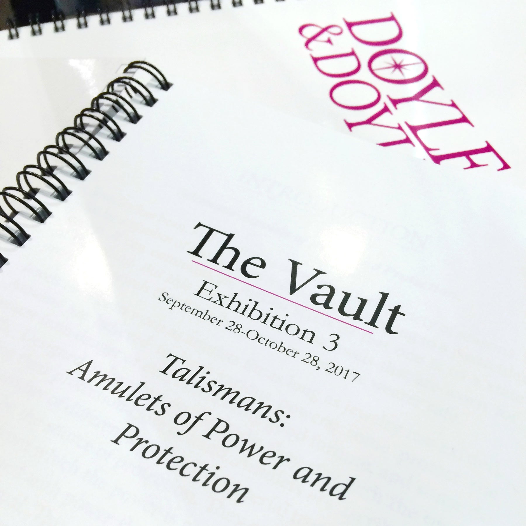 doyle and doyle talismans exhibition catalog cover