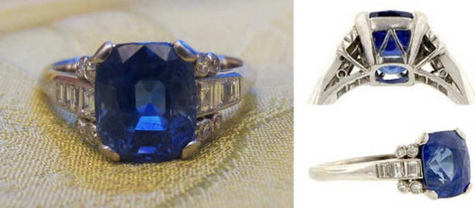 Art Deco Sapphire Engagement Ring of the Week