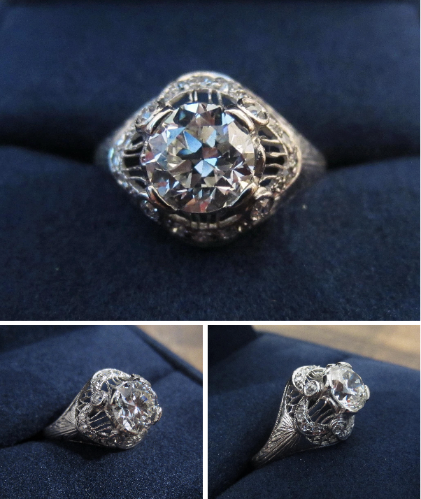 Edwardian Diamond Engagement Ring