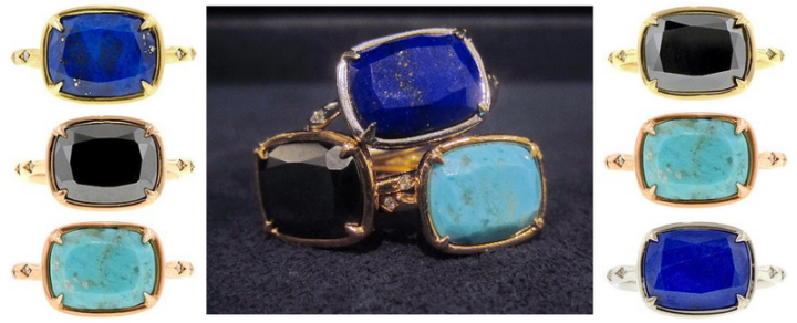 Heirloom Cushion Rings by Doyle and Doyle