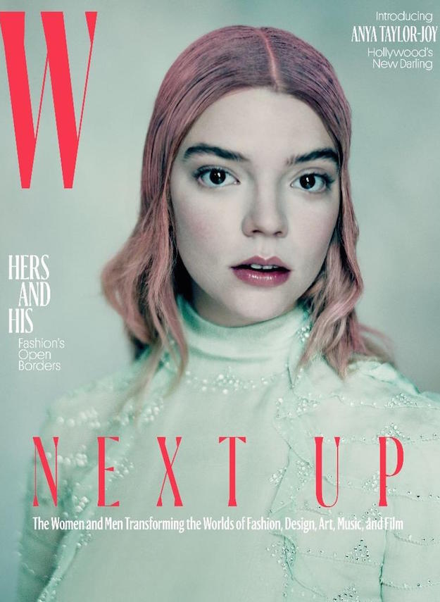 This image shows the cover of W Magazine cover April 2017 with Anya Taylor Joy