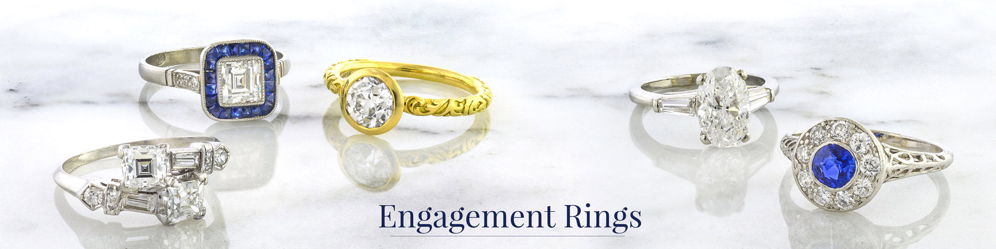 Estate Collection Diamond Bridal Wedding Ring Set, Size 6, 10K Yellow Gold  | eBay