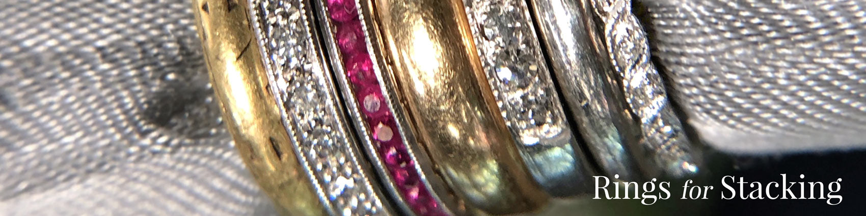 Vintage and antique rings for stacking from Doyle & Doyle jewelry boutique