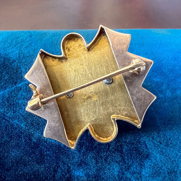 Victorian Taille d'Epargne Pin sold by Doyle and Doyle an antique and vintage jewelry boutique