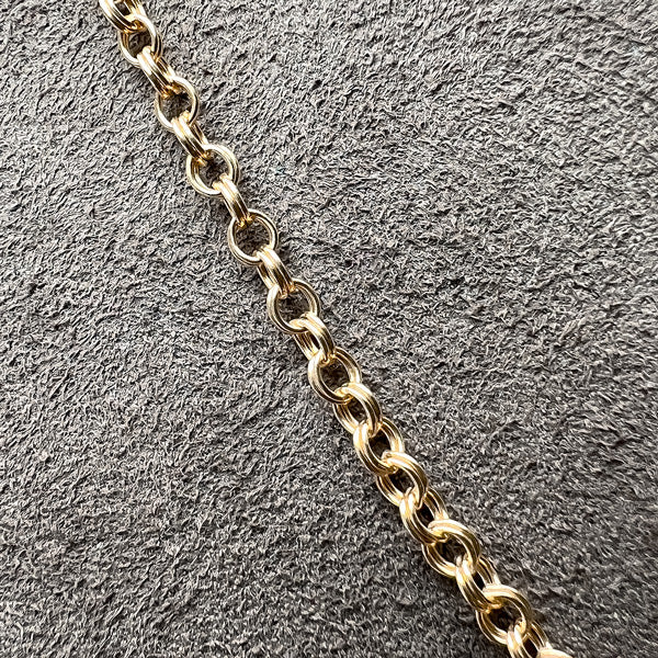 Double Link Cable Chain Necklace sold by Doyle and Doyle an antique and vintage jewelry boutique